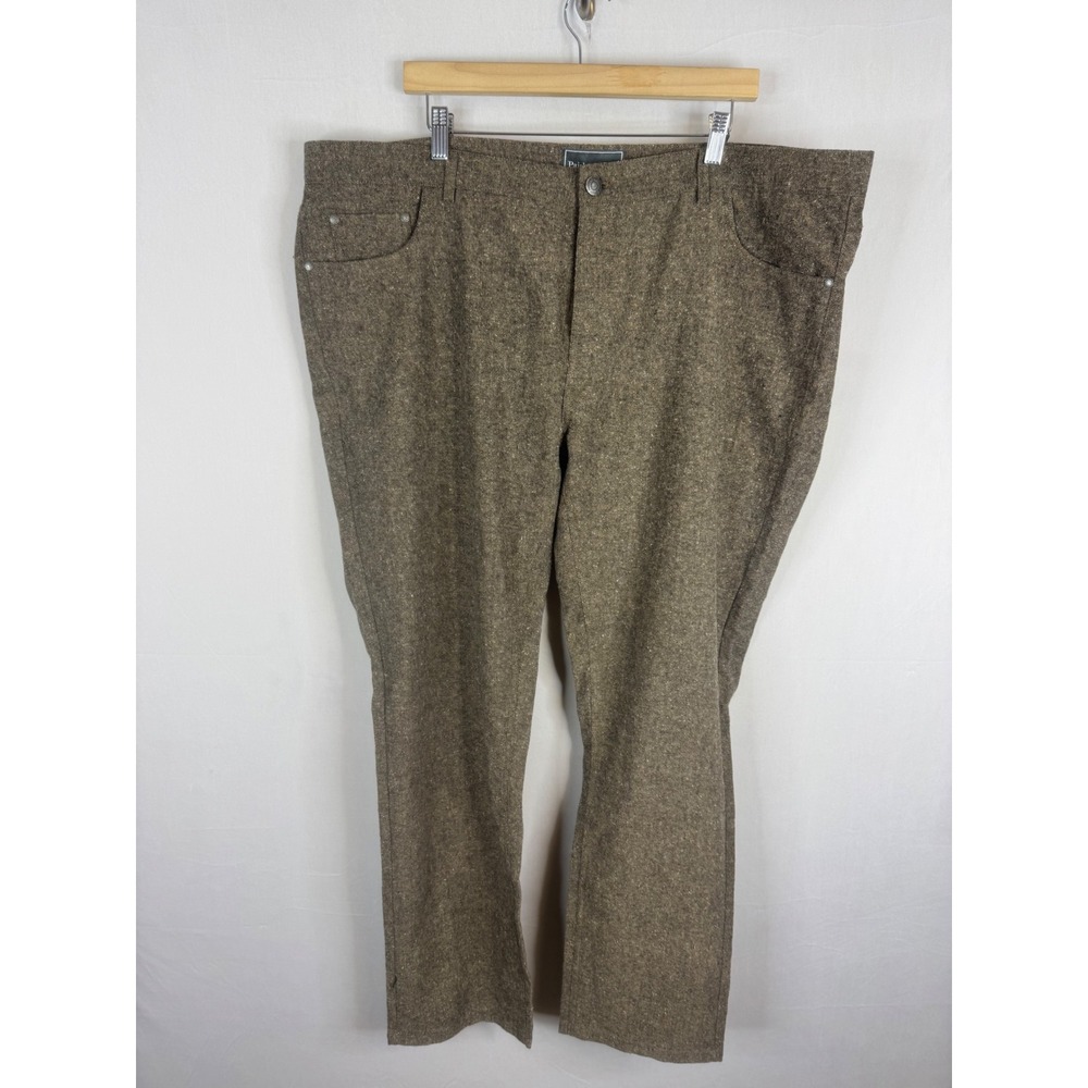 Paisley & Gray Mens Slim Tweed Brown Wool Blend Trousers Pants 44x32 NWT